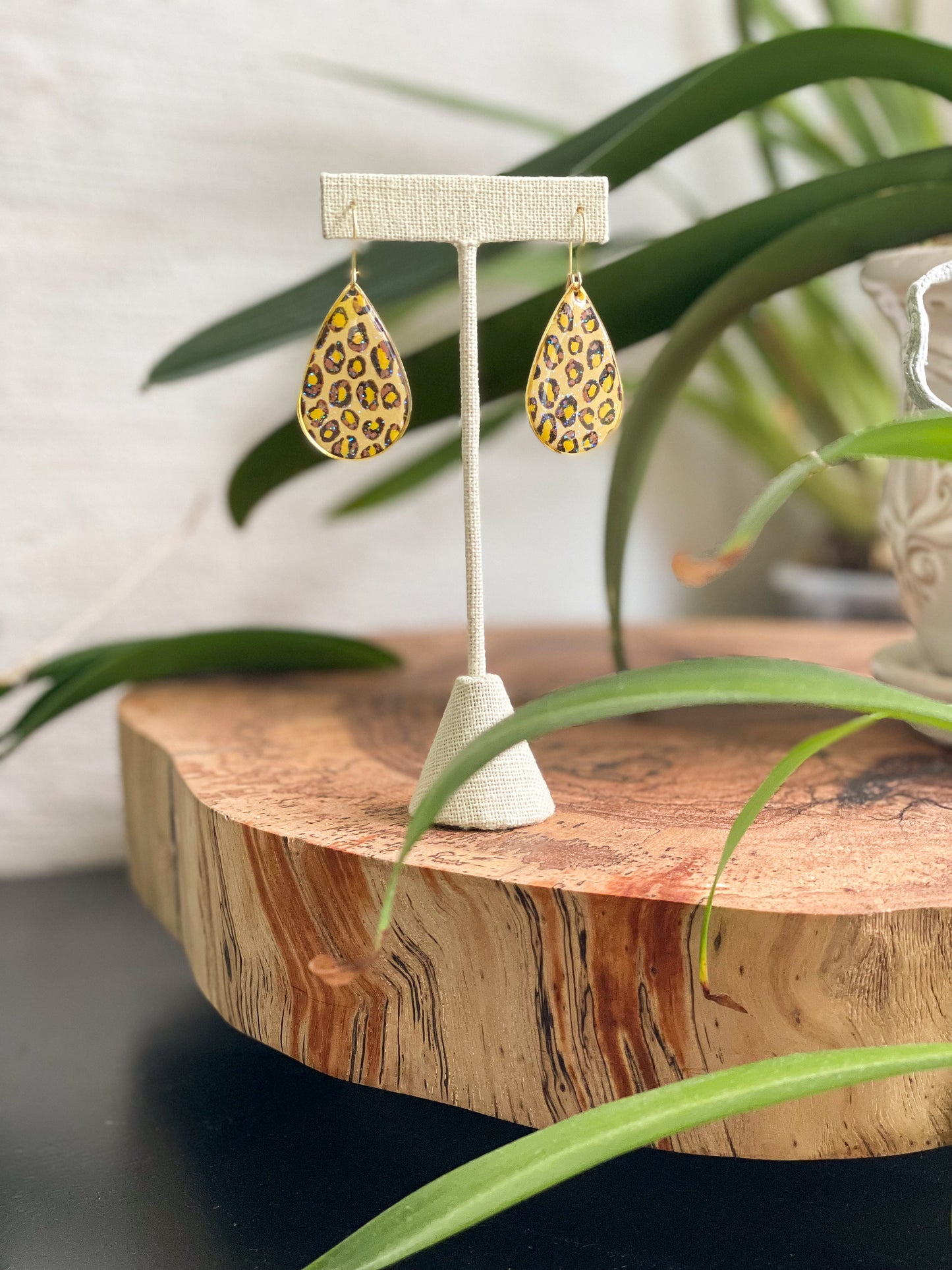 Leopard Drop Dangles