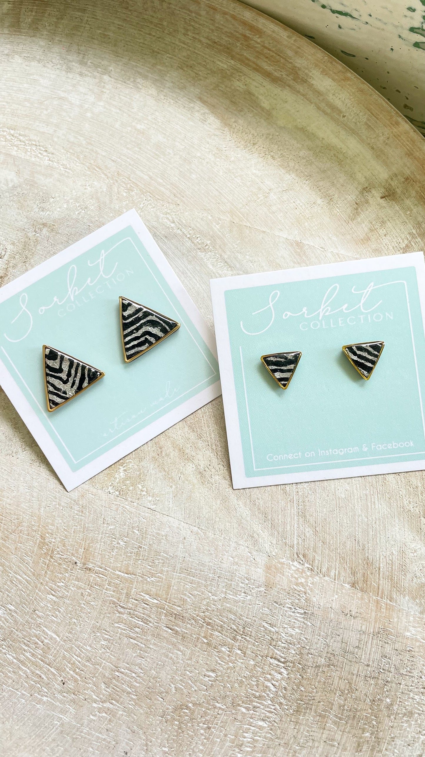 Small Zebra Studs