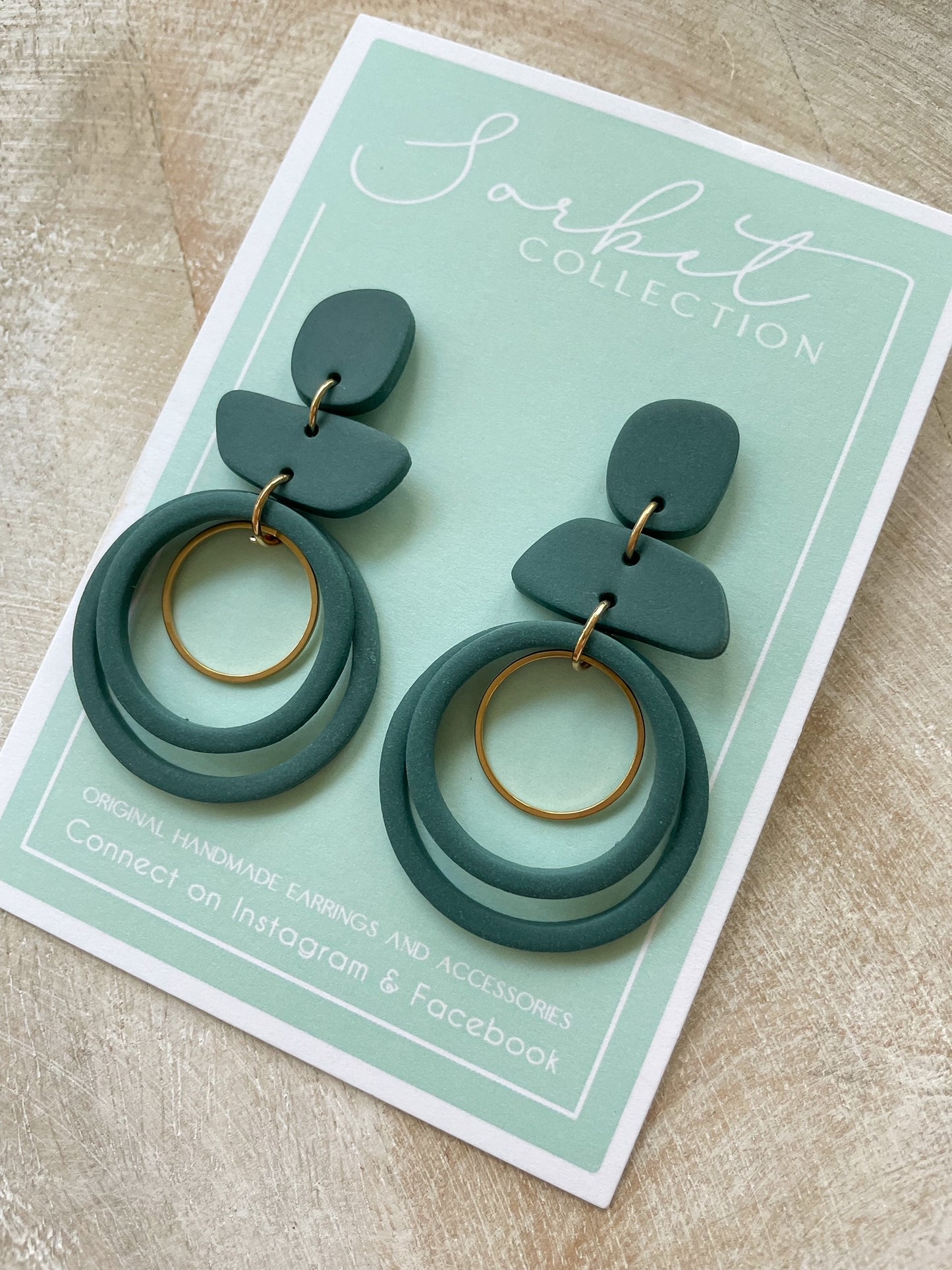 Julia Earring in Emerald Green