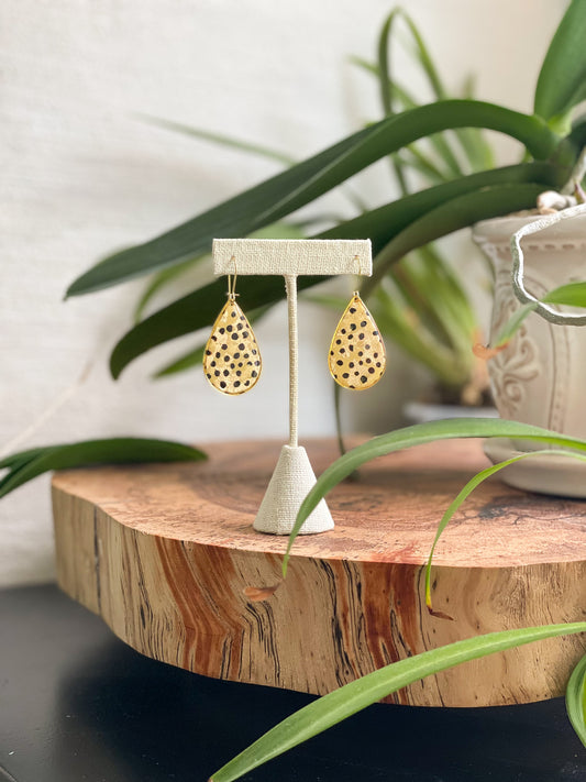 Cheetah Drop Dangles