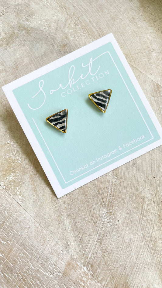Small Zebra Studs