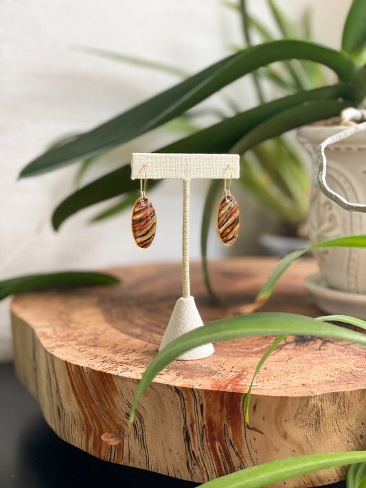 Tiger Oval Dangles