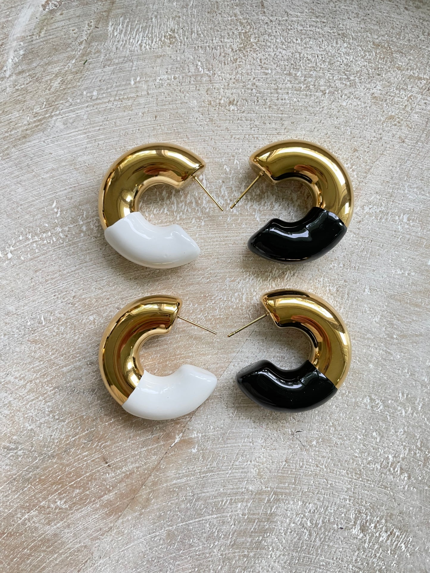 Chunky Enameled Hoops