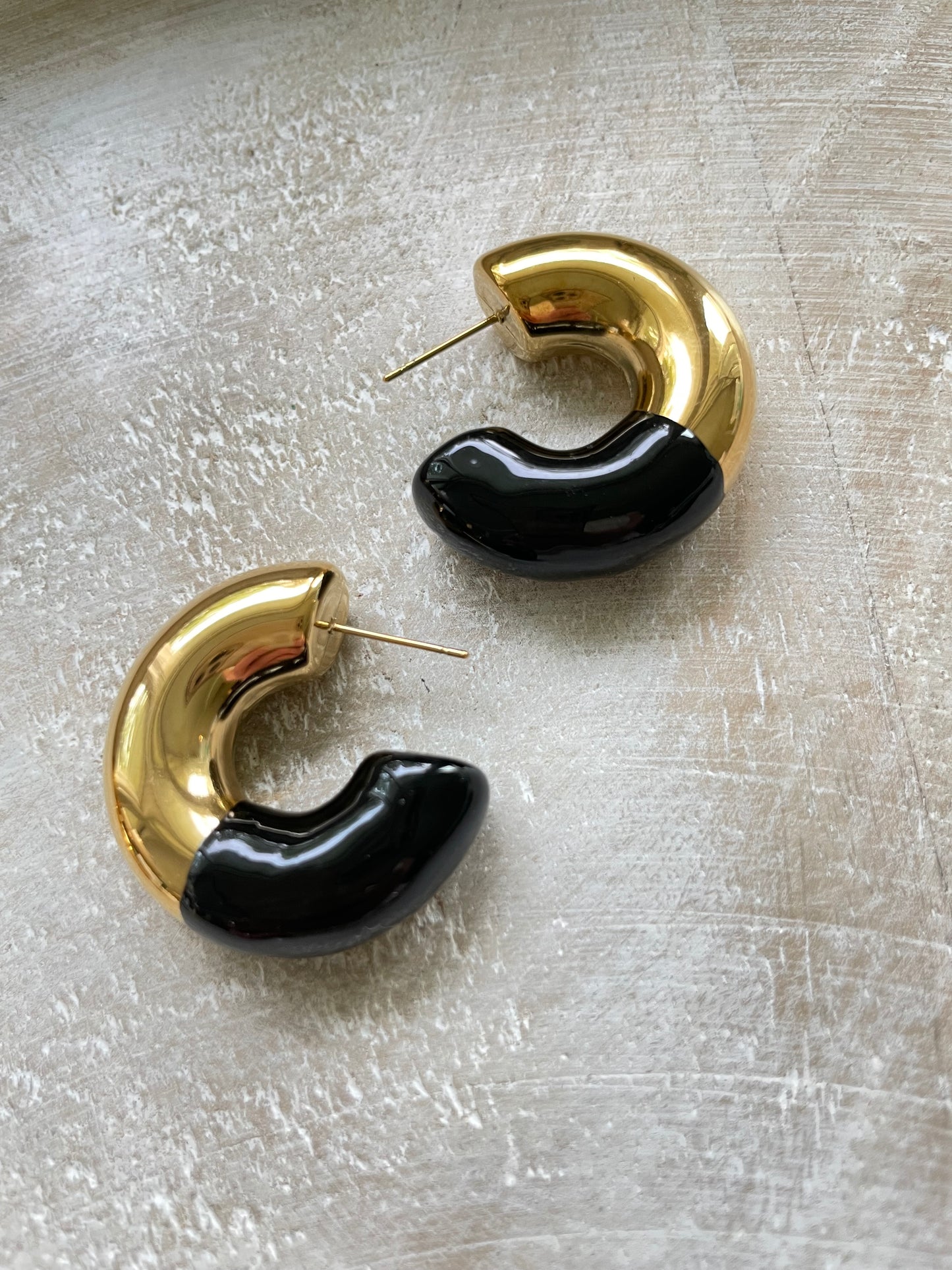 Chunky Enameled Hoops