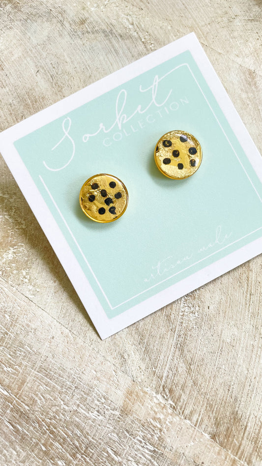 Round Cheetah Studs